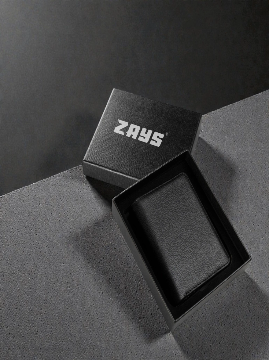 Zays Handcrafted Premium Leather Bifold Short Wallet Tread