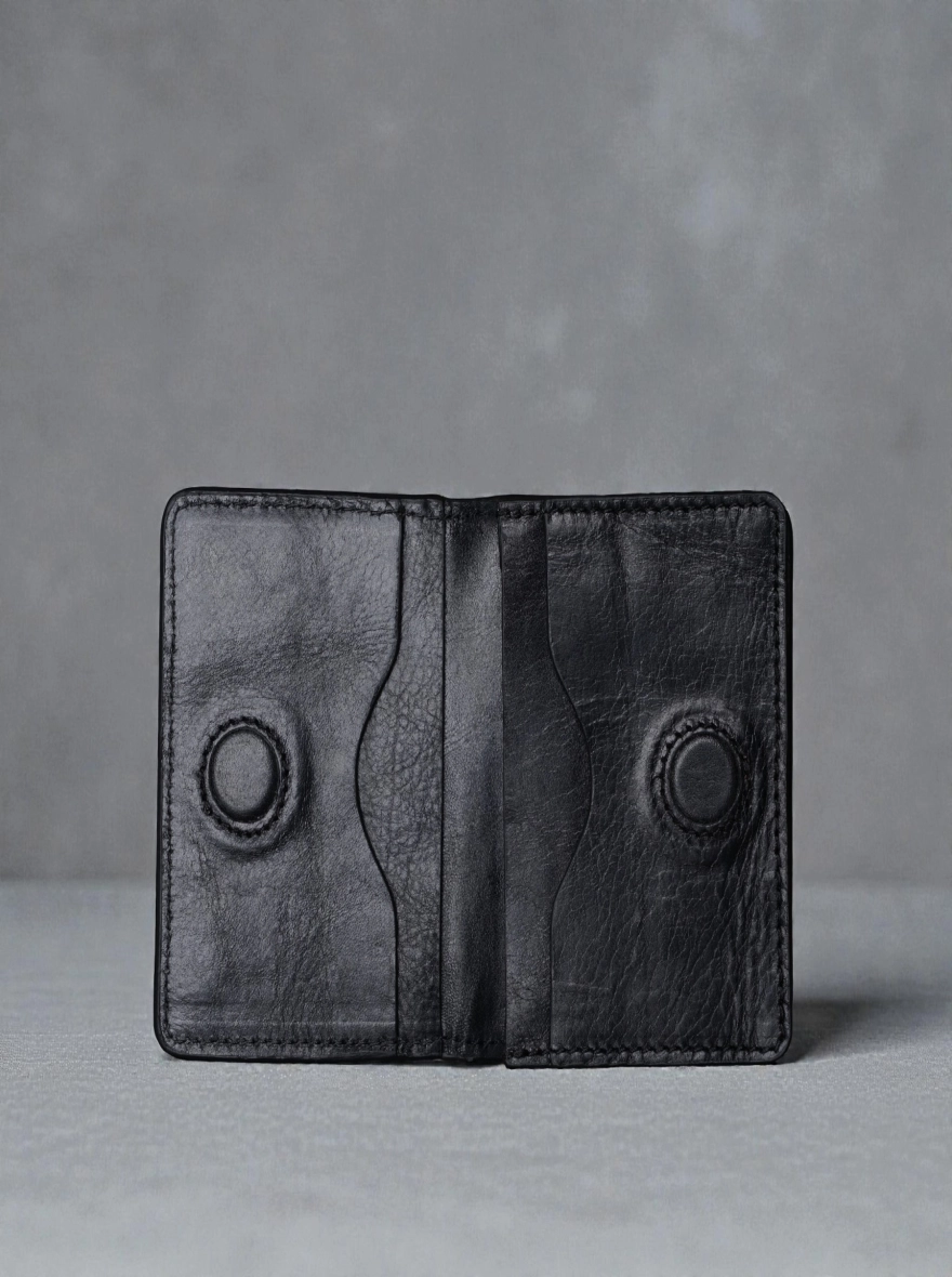 Zays Premium Eco-Friendly Leather Magnetic Card Holder Mini Wallet