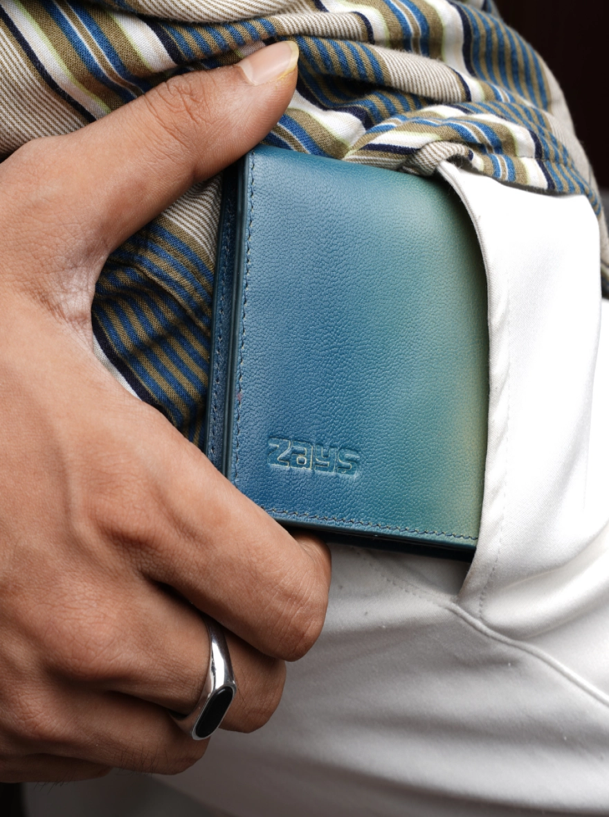 Zays Premium Eco-Friendly Leather Magnetic Card Holder Mini Wallet Mix Color