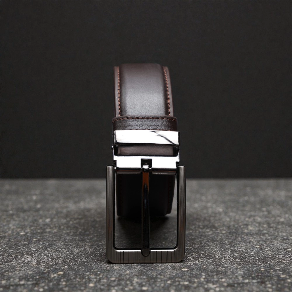 Zays Handcrafted Leather Belt for Men - Full-Grain Cowhide Adjustable Fit Stylish and Long-Lasting Designed for Office Traditional and Casual Use