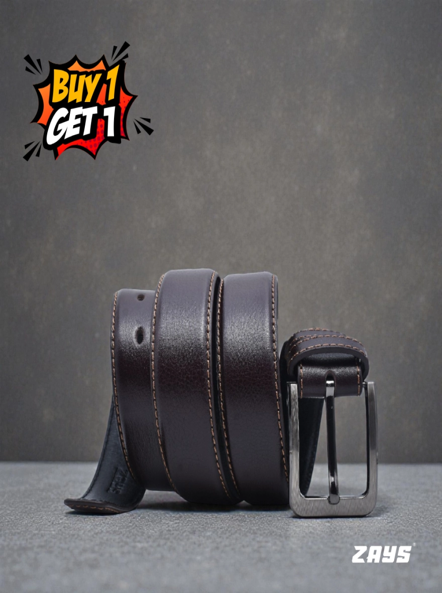 Zays Premium Leather Wallet & Belt Combo Offer 123