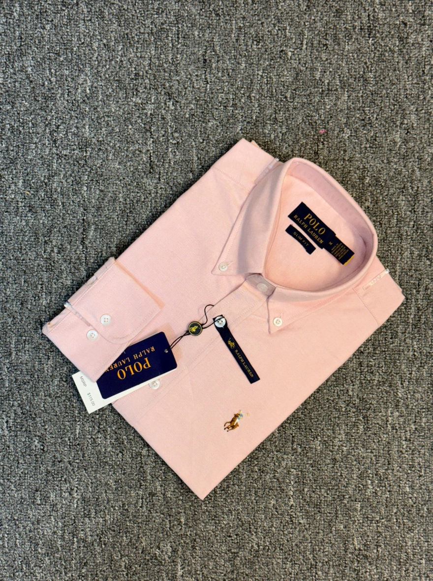 RL Premium Baby Pink Solid Shirt