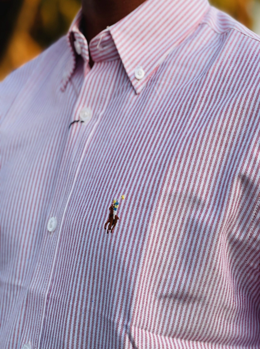 RL Premium Peach Stripe Shirt