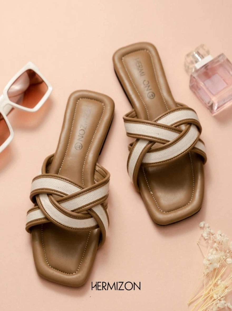 Rafaella Braided Dual-Tone Flat Slides