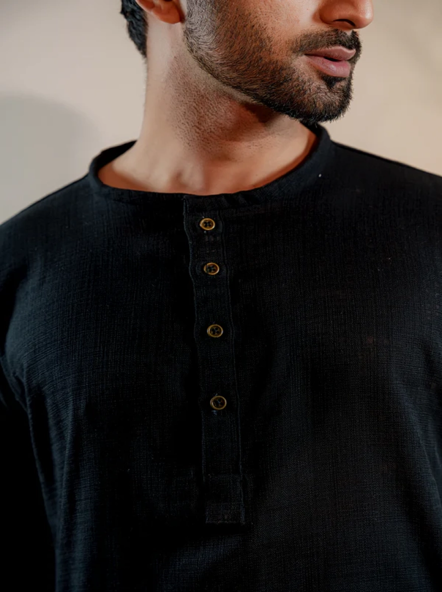 Shehzan Contemporary Panjabi – Jet Black