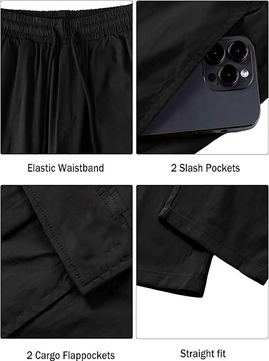 Tactical Exclusive Cargo Joggers with Multi Pockets - Black