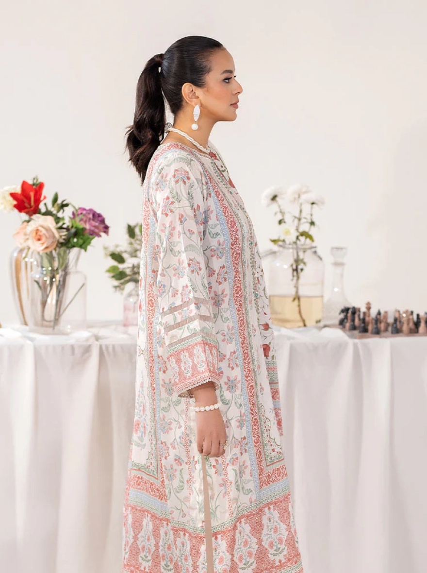 Rang E Adaa By Binaas – Rosewood Gold Zari 3-Piece Unstitched Suit