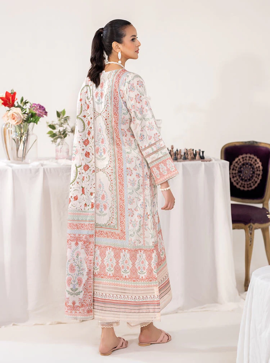 Rang E Adaa By Binaas – Rosewood Gold Zari 3-Piece Unstitched Suit