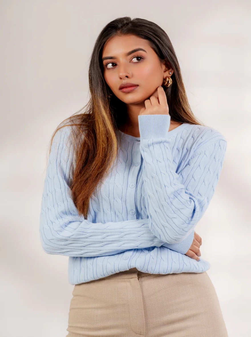 Mia Cableknit Cardigan