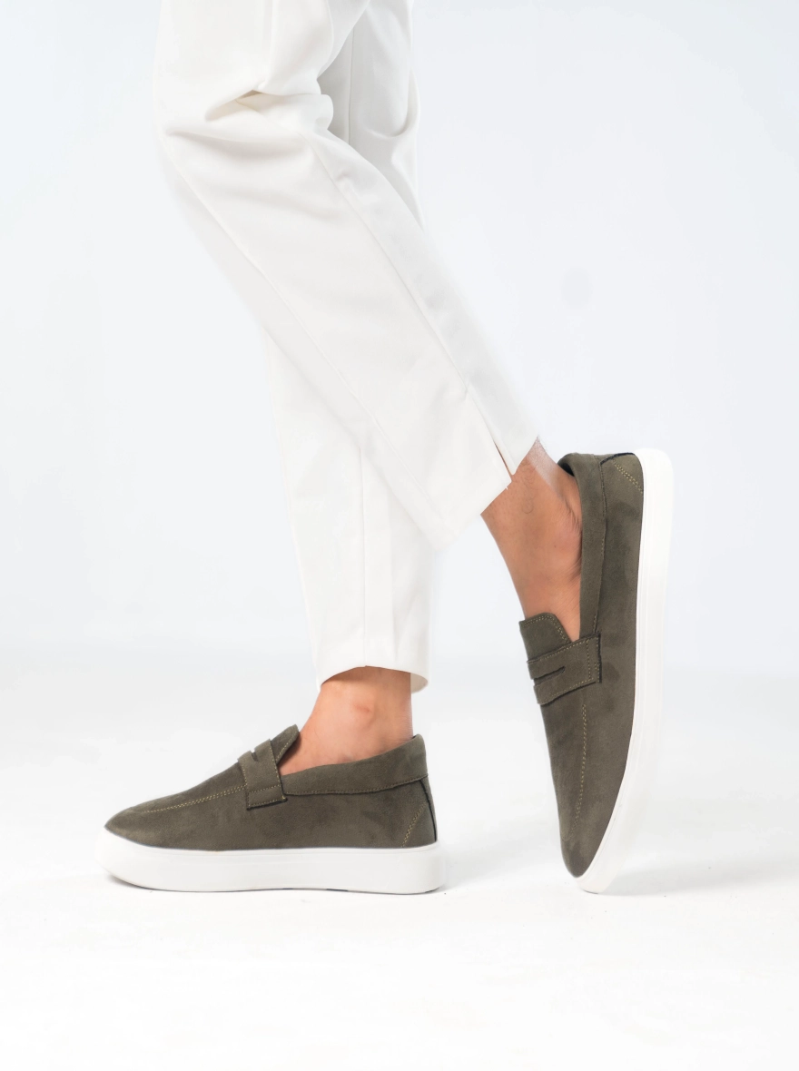 Zuqo Mens Sneaker Active - Suede Olive