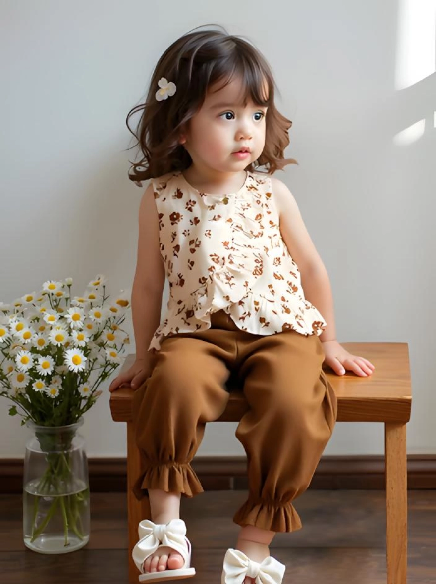 Imported Premium Mercury X Brown Luxury Tops & Pant Set (China)