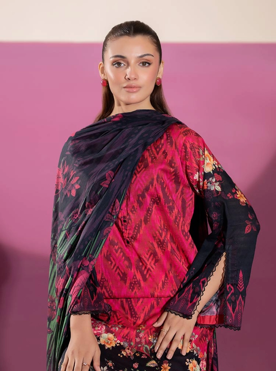 Binaas Ciel Azure Ikat – 3 Piece Digital Printed Unstitched Lawn Suit