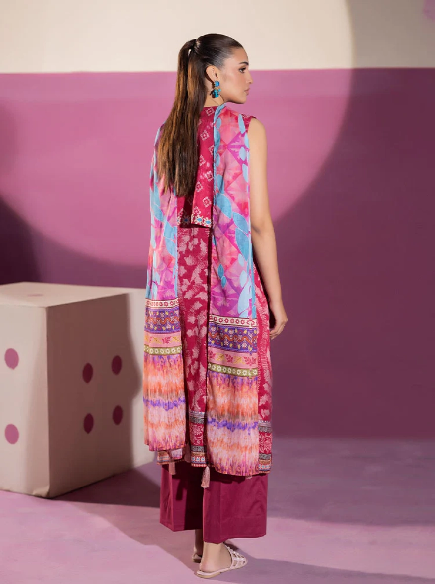 Binaas Ciel Terracotta Diamond – 3 Piece Digital Printed Unstitched Lawn Suit