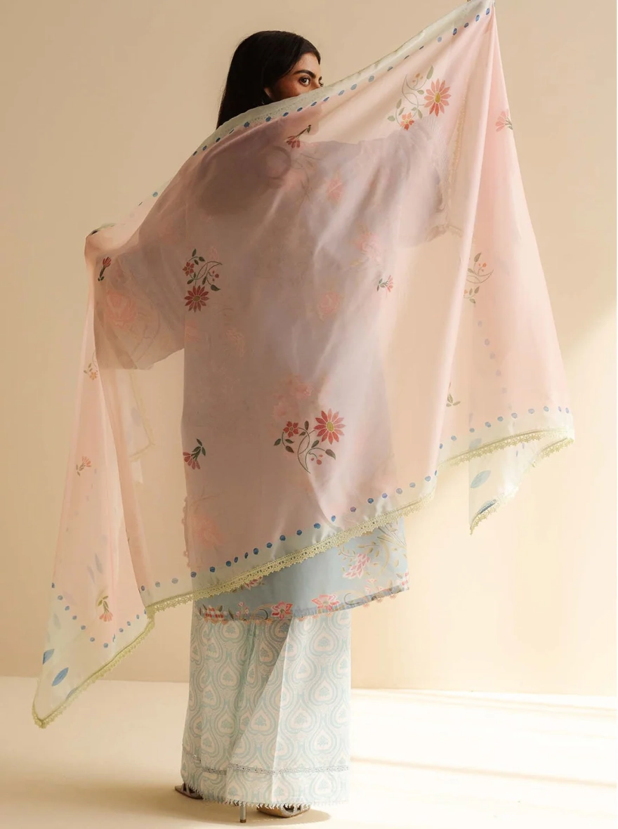 Zara Shahjahan – 3 Piece Unstitched Digital Printed Suit