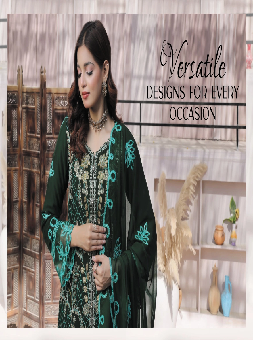Elegance Dastaan by Bin Khalid – Luxury Embroidered Chiffon 3-Piece Unstitched Suit