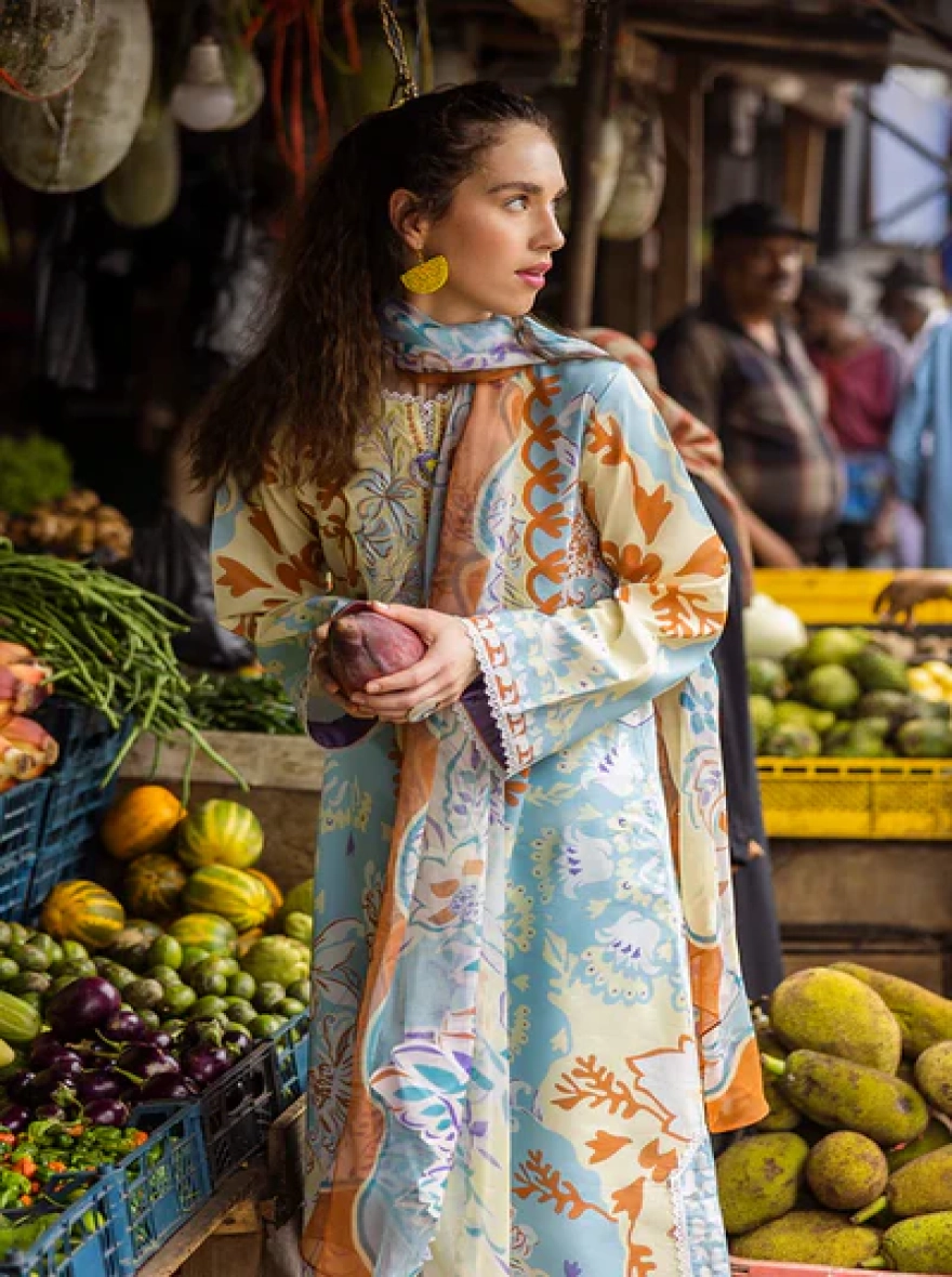 Mushq - Zita 3 Piece Printed Lawn Suit -Unstitehed