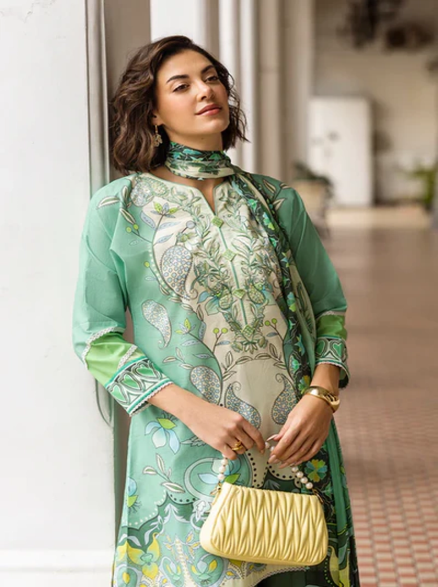 Ariela 3 Piece Printed Lawn Suit -Unstitehed 