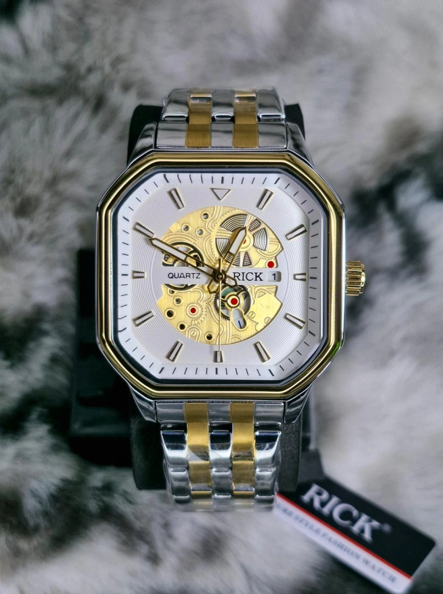 RICK 13 Luxury Square Skeleton Sports Watch for Men
