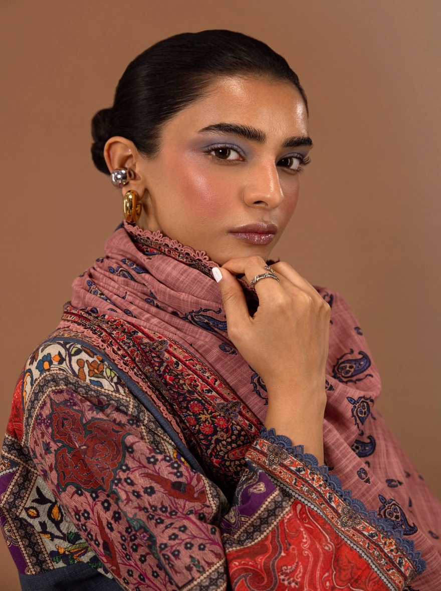 Sana Safinaz Mahay – Digital Printed Slub 2-Piece Unstitched Suit