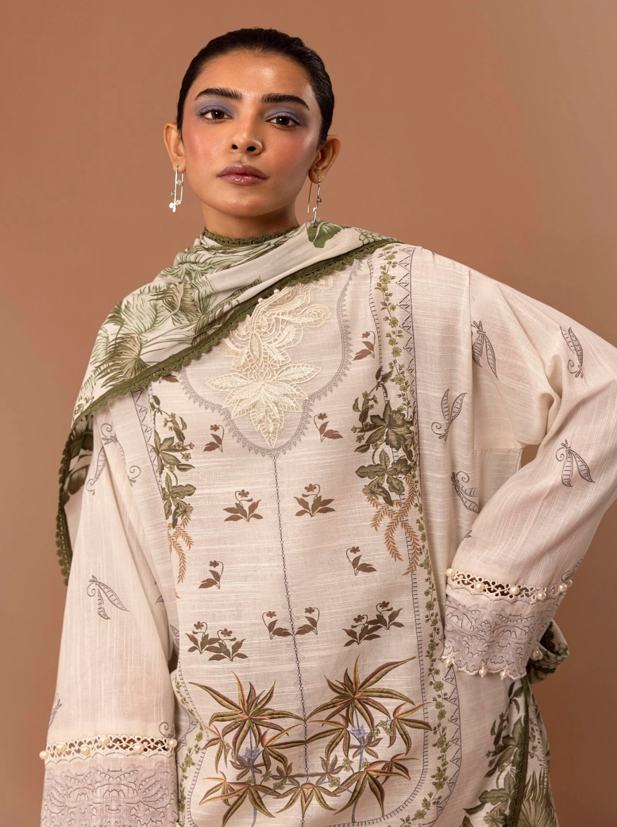 Sana Safinaz Mahay – Luxury 3-Piece Unstitched Digital Printed Linen Suit