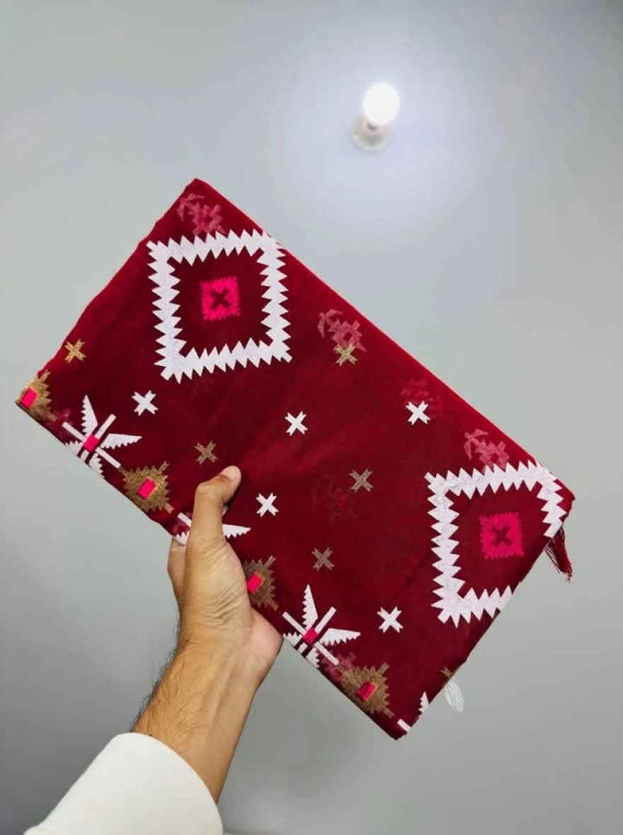 Women's Viral Afsan Print Saree - Exclusive Multi-Color Half Silk (12 Haat)