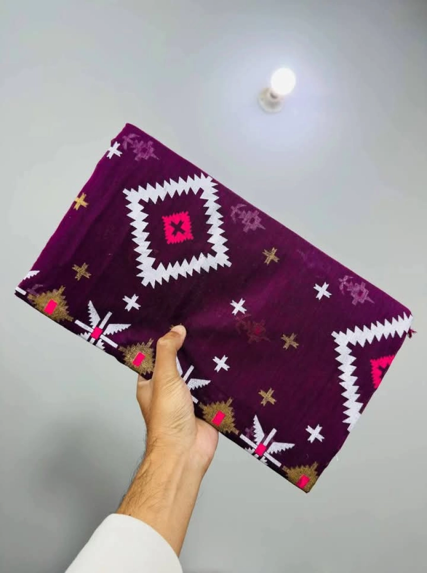 Women's Viral Afsan Print Saree - Exclusive Multi-Color Half Silk (12 Haat)