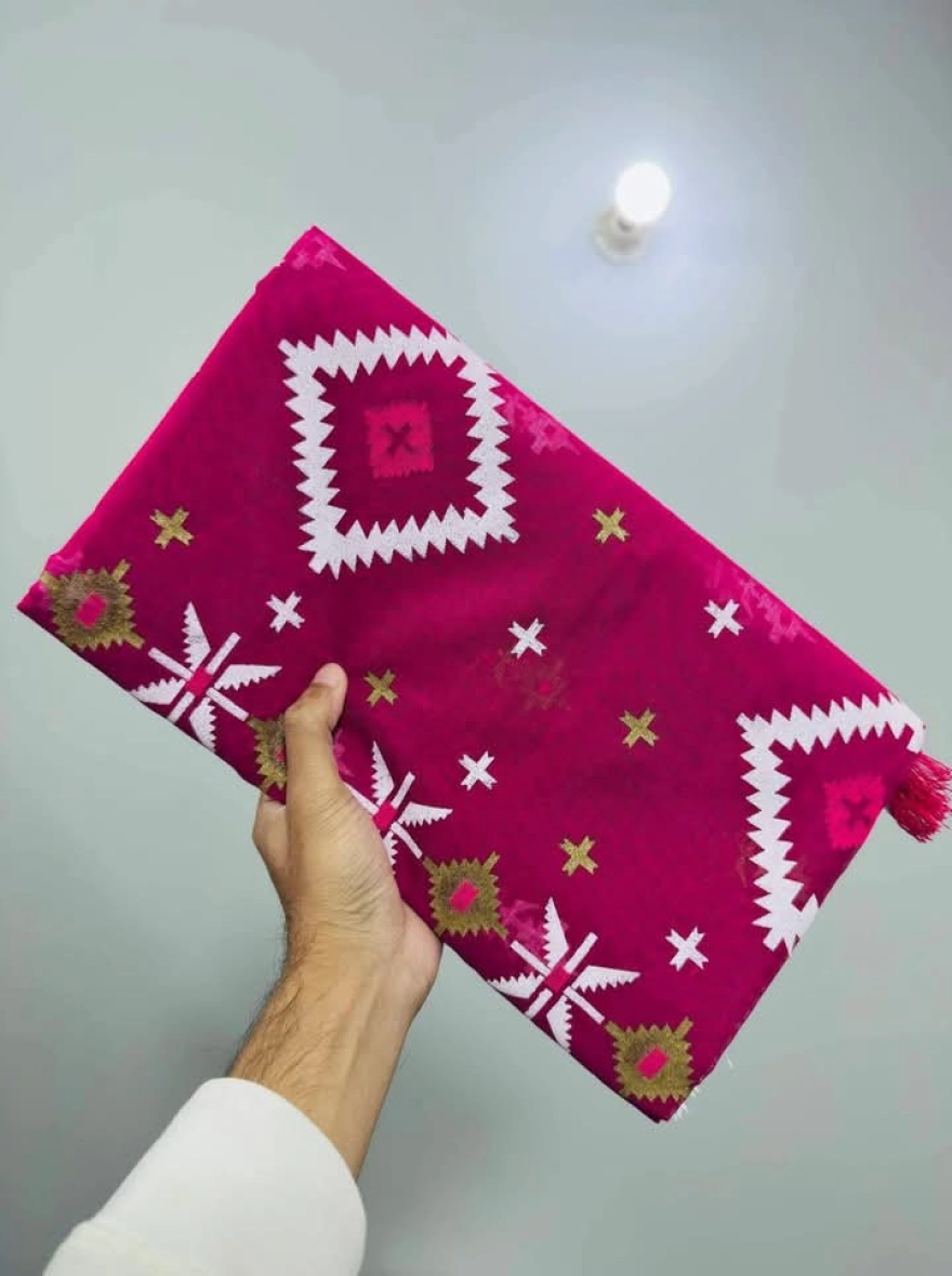 Women's Viral Afsan Print Saree - Exclusive Multi-Color Half Silk (12 Haat)