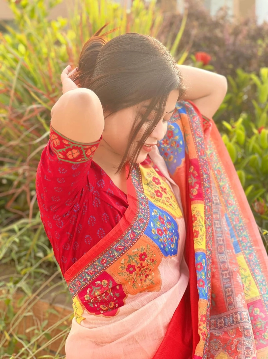 Women's Falguni Special Chanderi Silk Saree - Vibrant Multi-Color Festive Edition