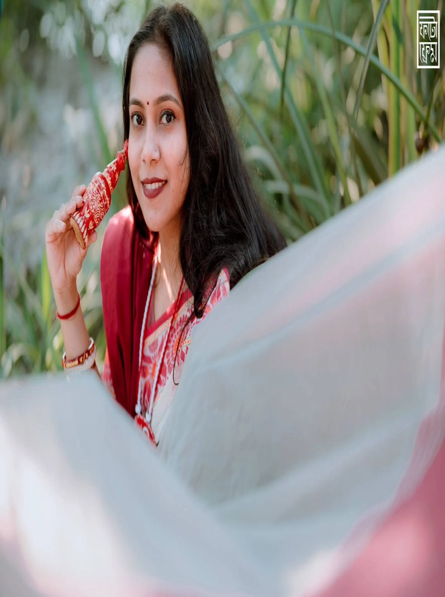 Women's Falguni Special Half Silk Saree – Vibrant Yellow & Purple Celebration Edition