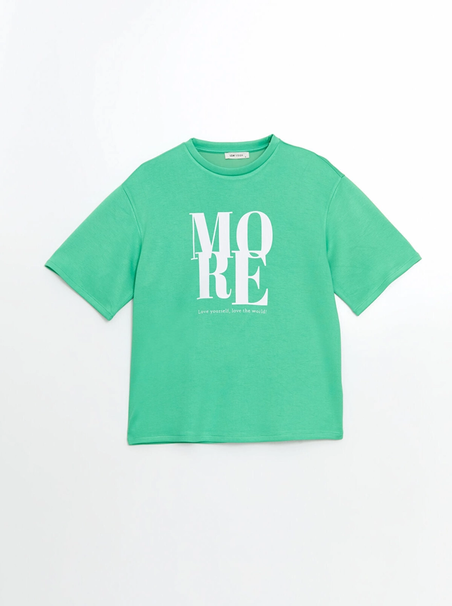 MORE Ladies Oversized Sweat Tee | GREEN