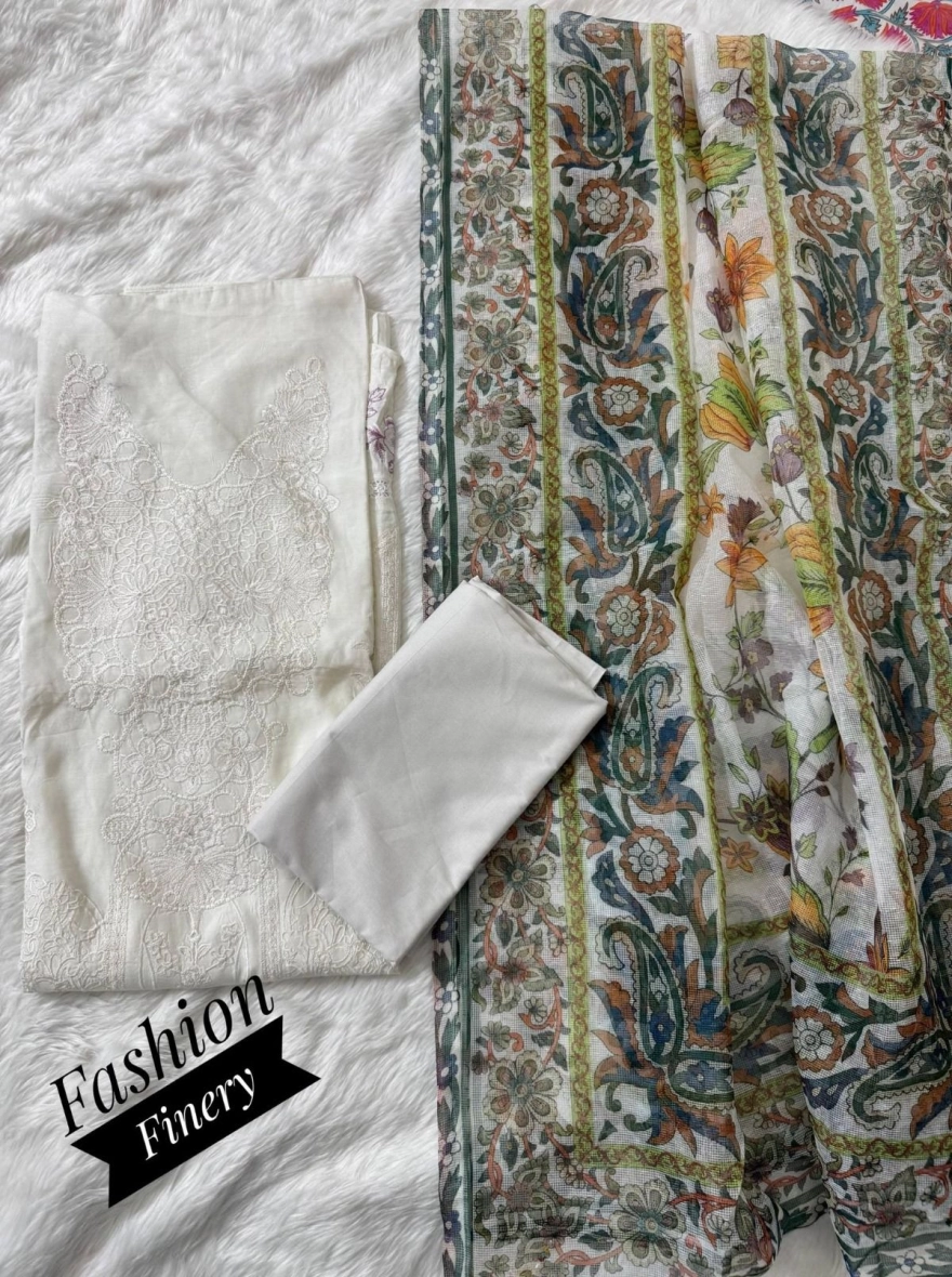 Royal Burgundy Floral Embroidery Unstitched Suit