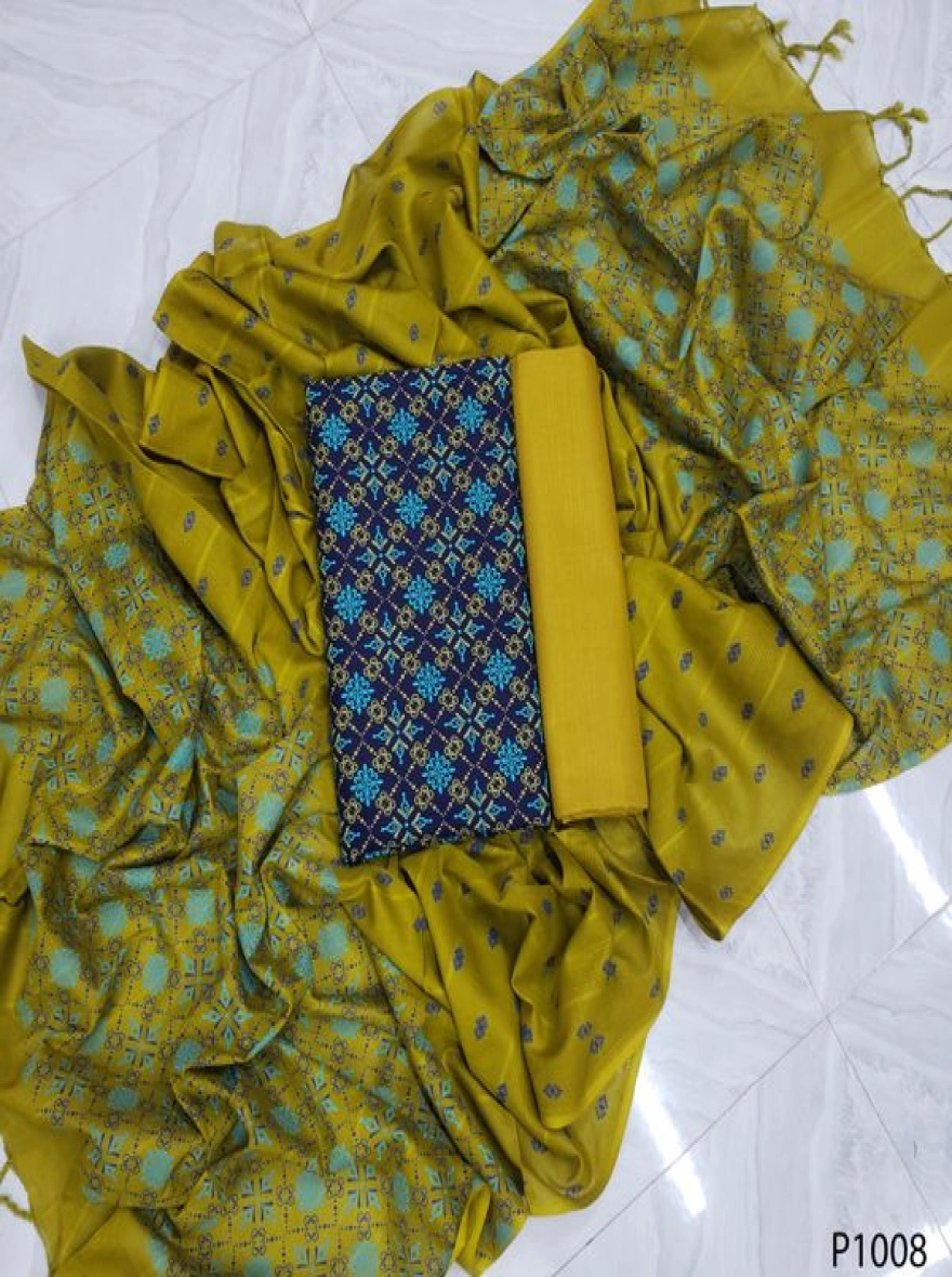 Royal Heritage Digital Print Premium Slab Cotton 3-Piece Set-P1008