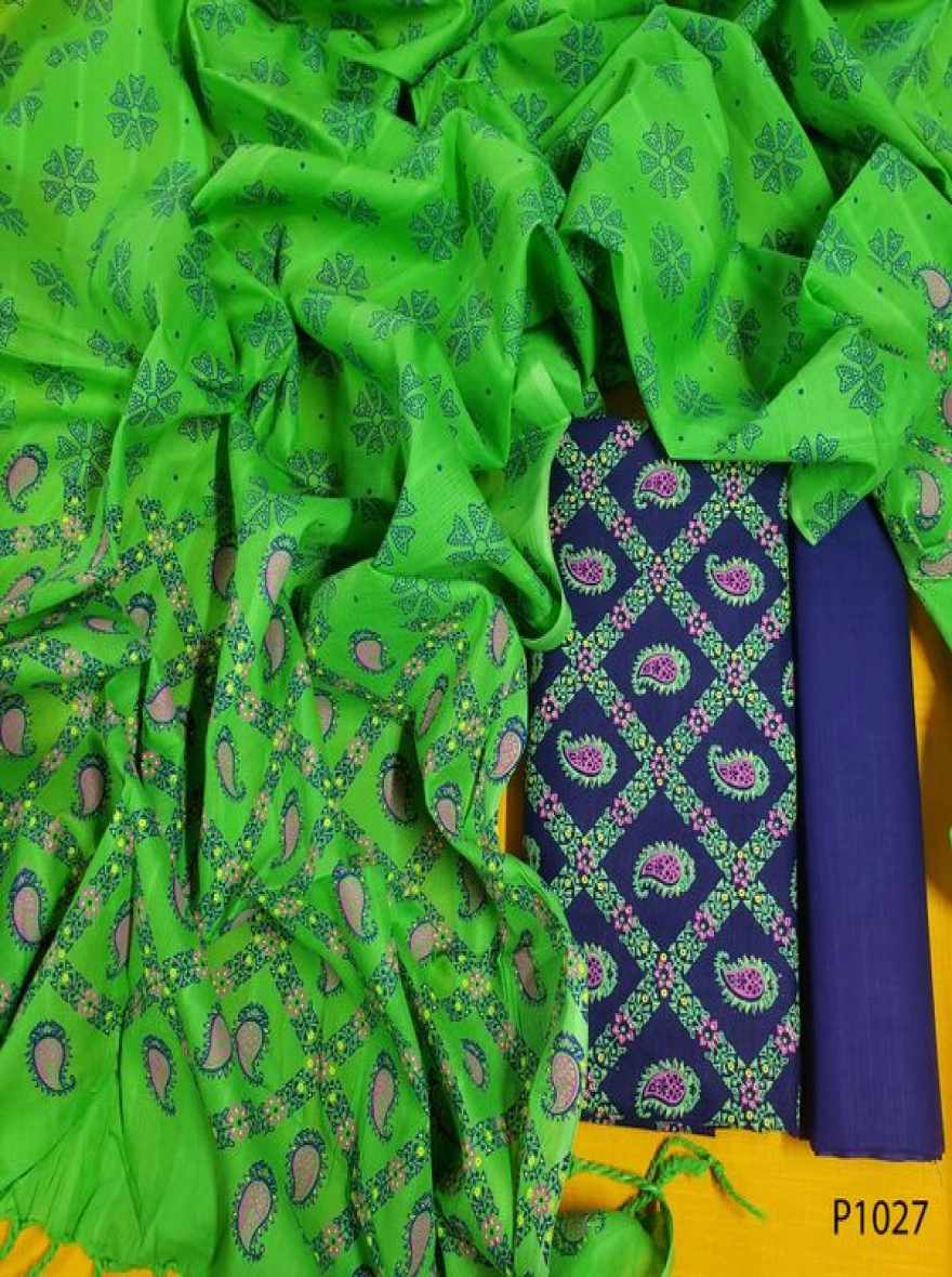 Royal Heritage Digital Print Premium Slab Cotton 3-Piece Set-P1027