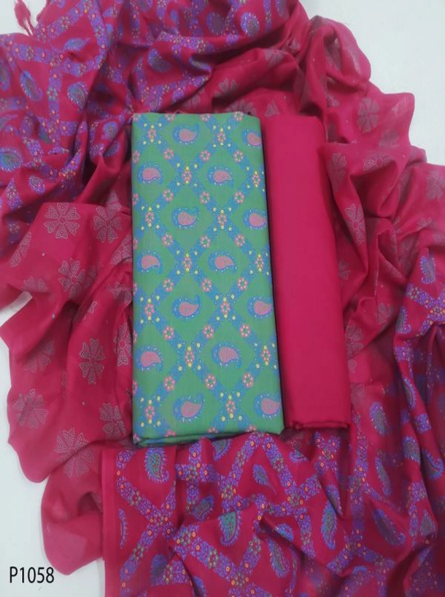 Royal Heritage Digital Print Premium Slab Cotton 3-Piece Set-P1058