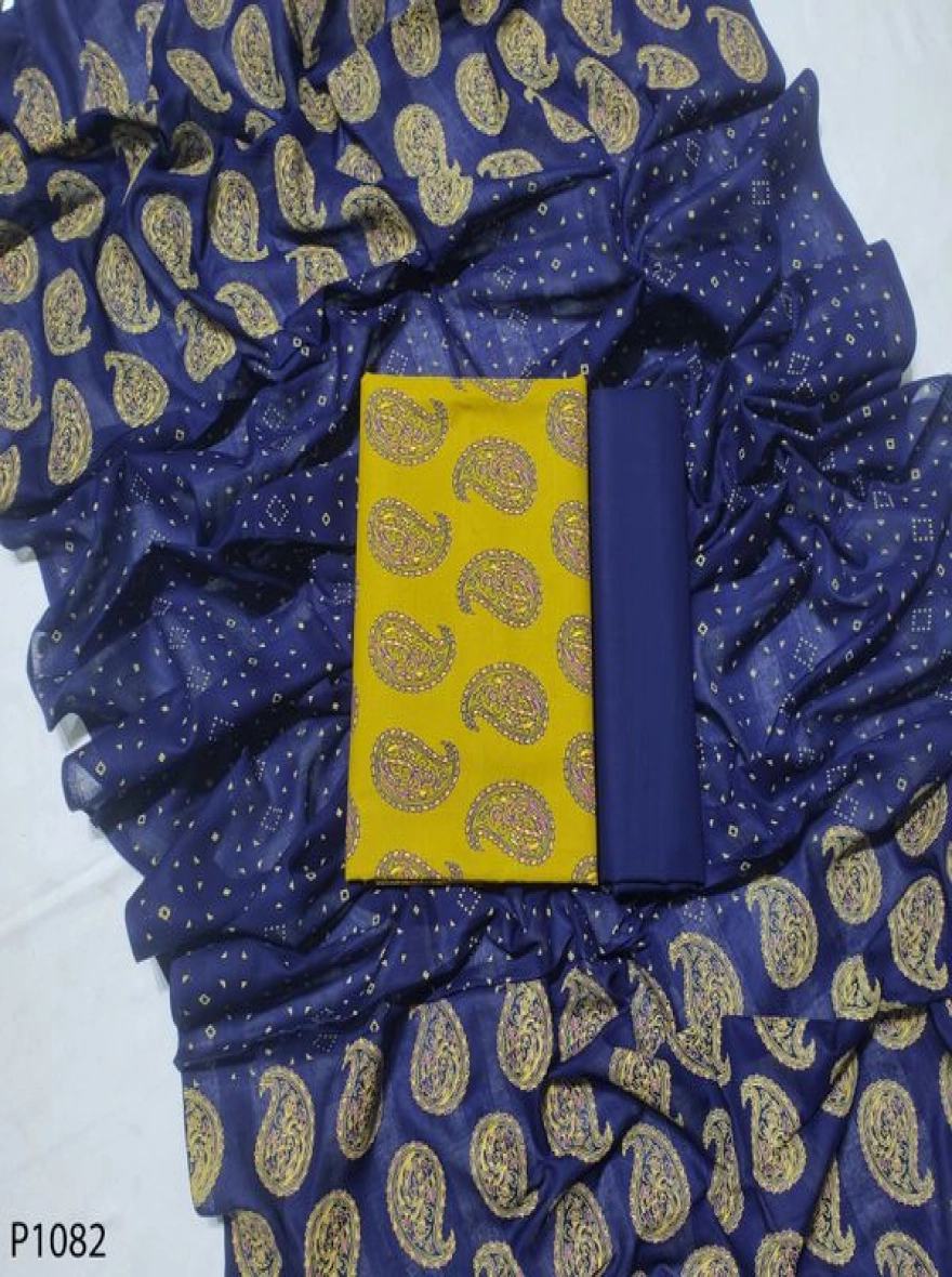 Royal Heritage Digital Print Premium Slab Cotton 3-Piece Set-P1082