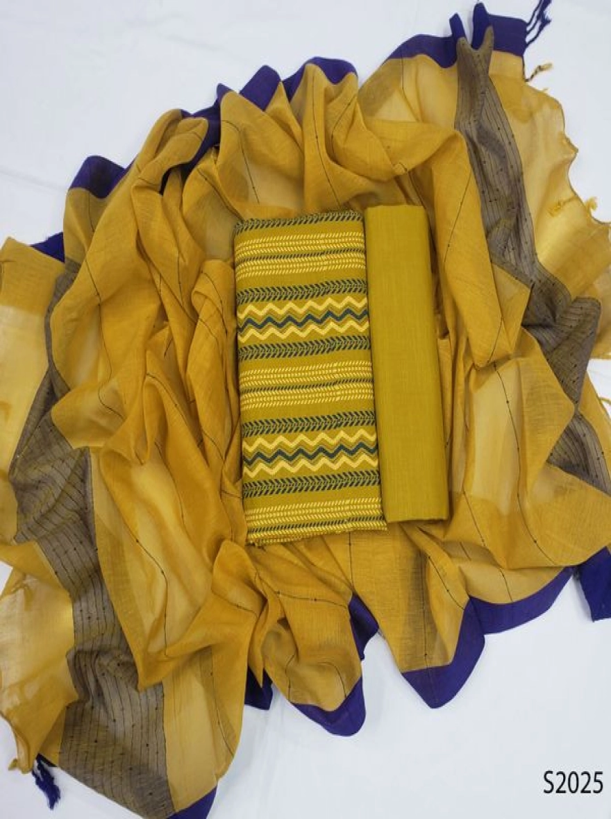 Premium Quality Unstitch 3 Pieces-S2025