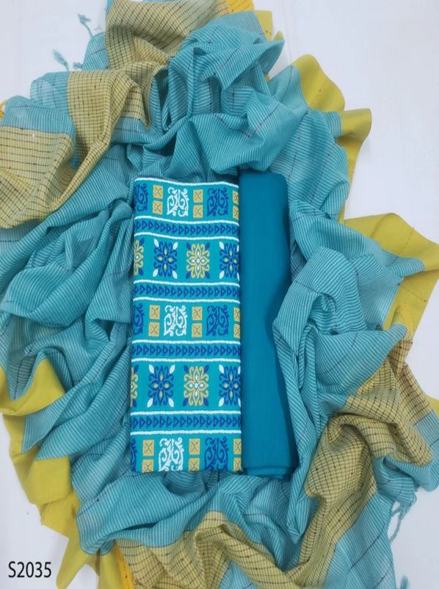 Premium Quality Unstitch 3 Pieces-S2035