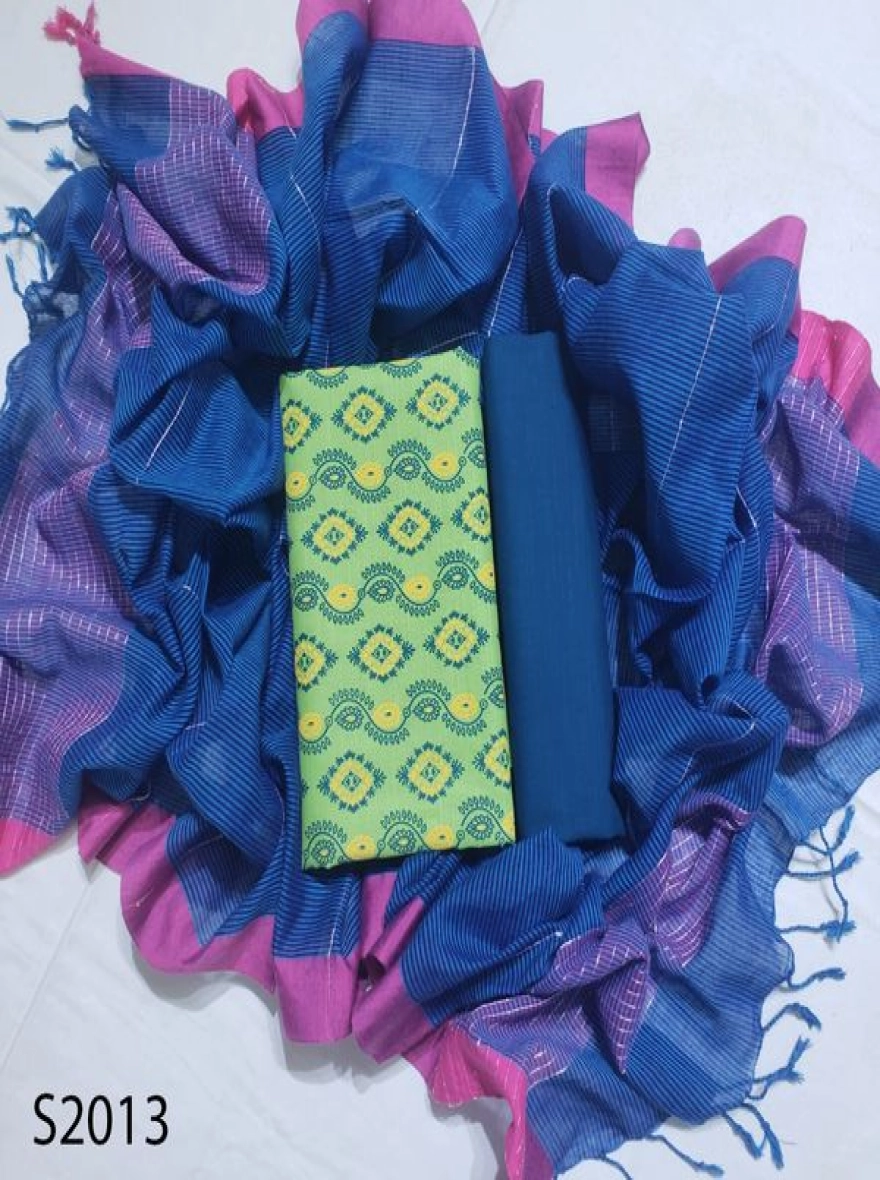 Premium Quality Unstitch 3 Pieces-S2013