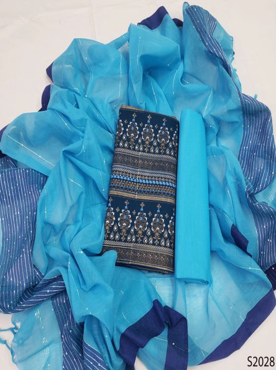 Premium Quality Unstitch 3 Pieces-S2028