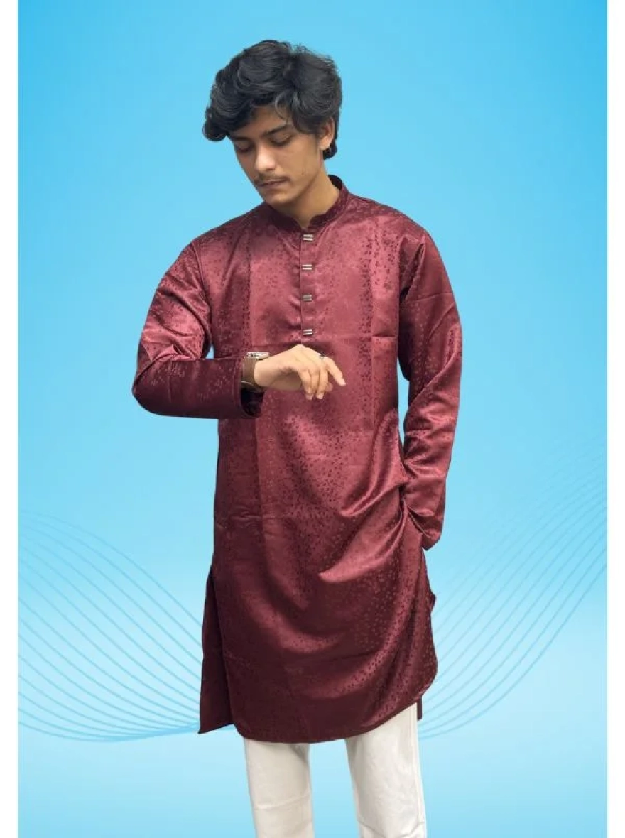 Sapphire Blue Signature Cotton Panjabi