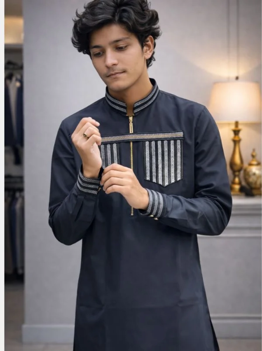 Royal Ivory Premium Cotton Embroidery Panjabi