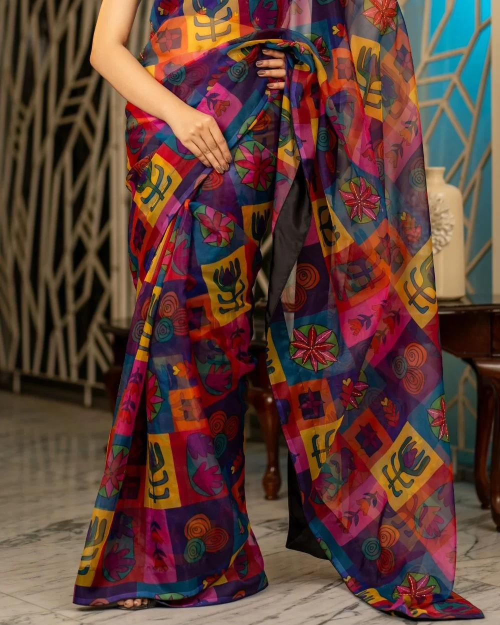 Flower Cocktail Saree
