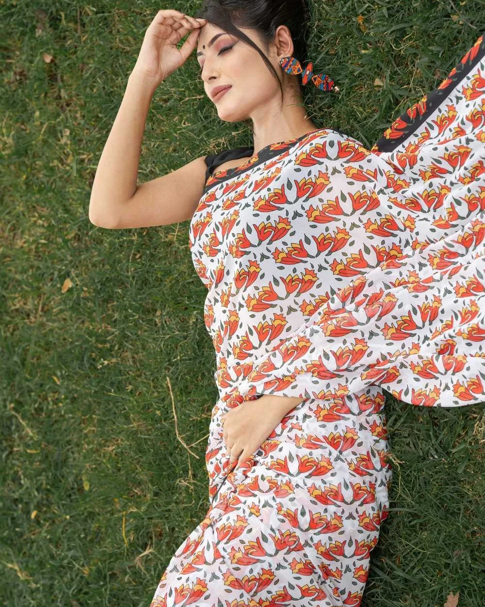 Morich Phool Saree