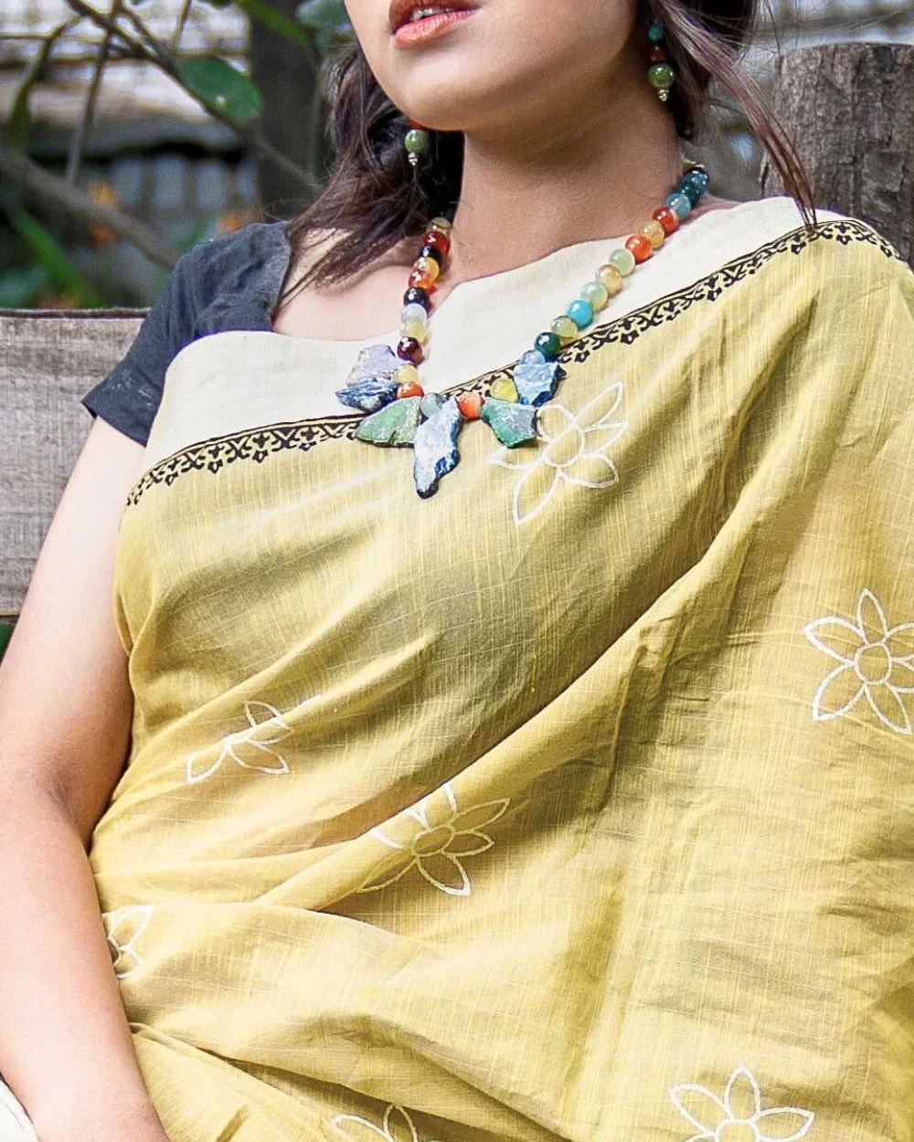 Semi-Precious Stone Necklace Multicolor