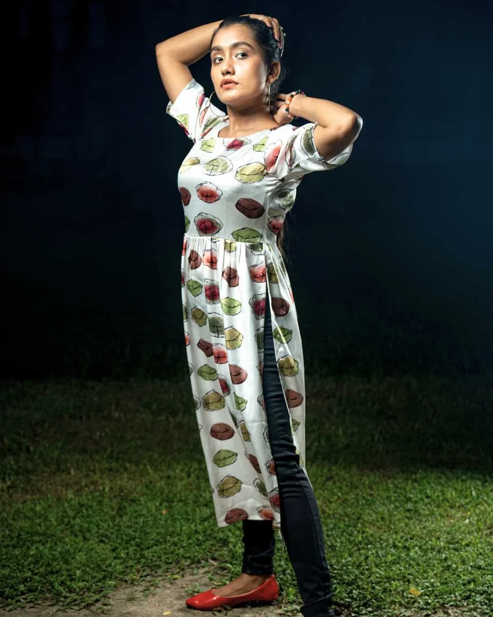 Autumn leaves kurti