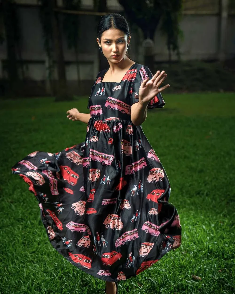 Cityscape Long Dress
