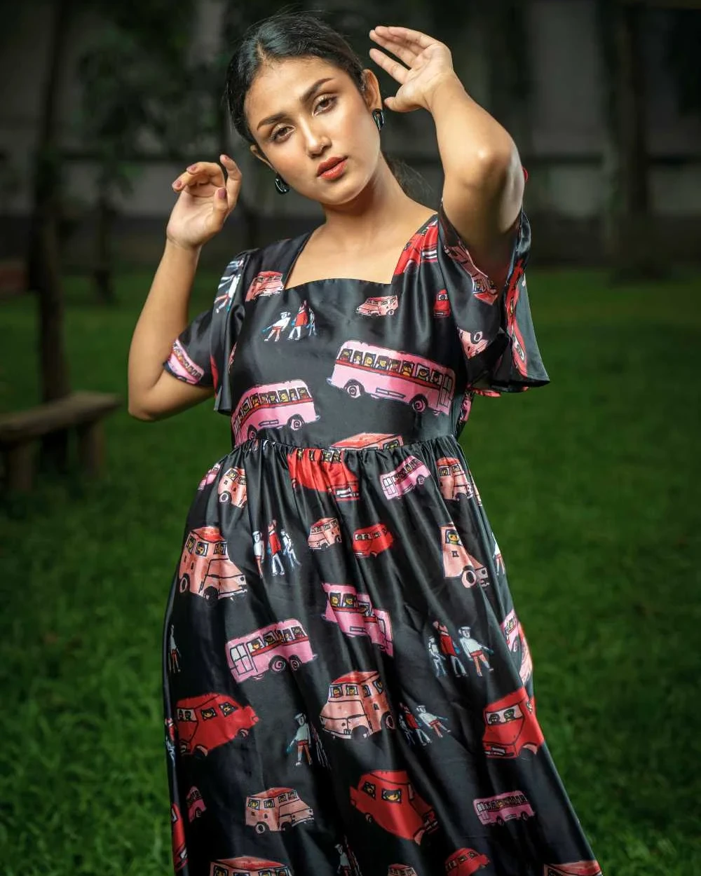 Cityscape Long Dress