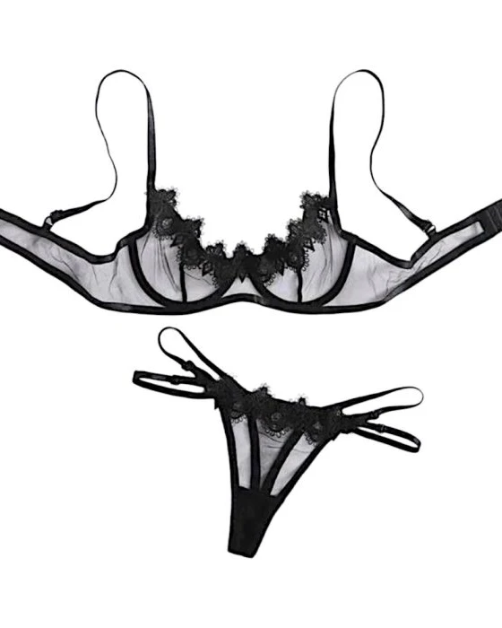Fancy Lace Transparent Set