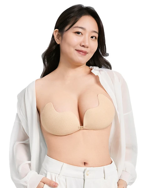 Mango Shaped Thin Push-Up Silicone Strapless Invisible Bra