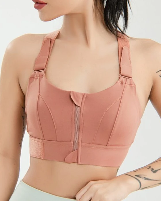 Premium Front Zipper Sports Bra